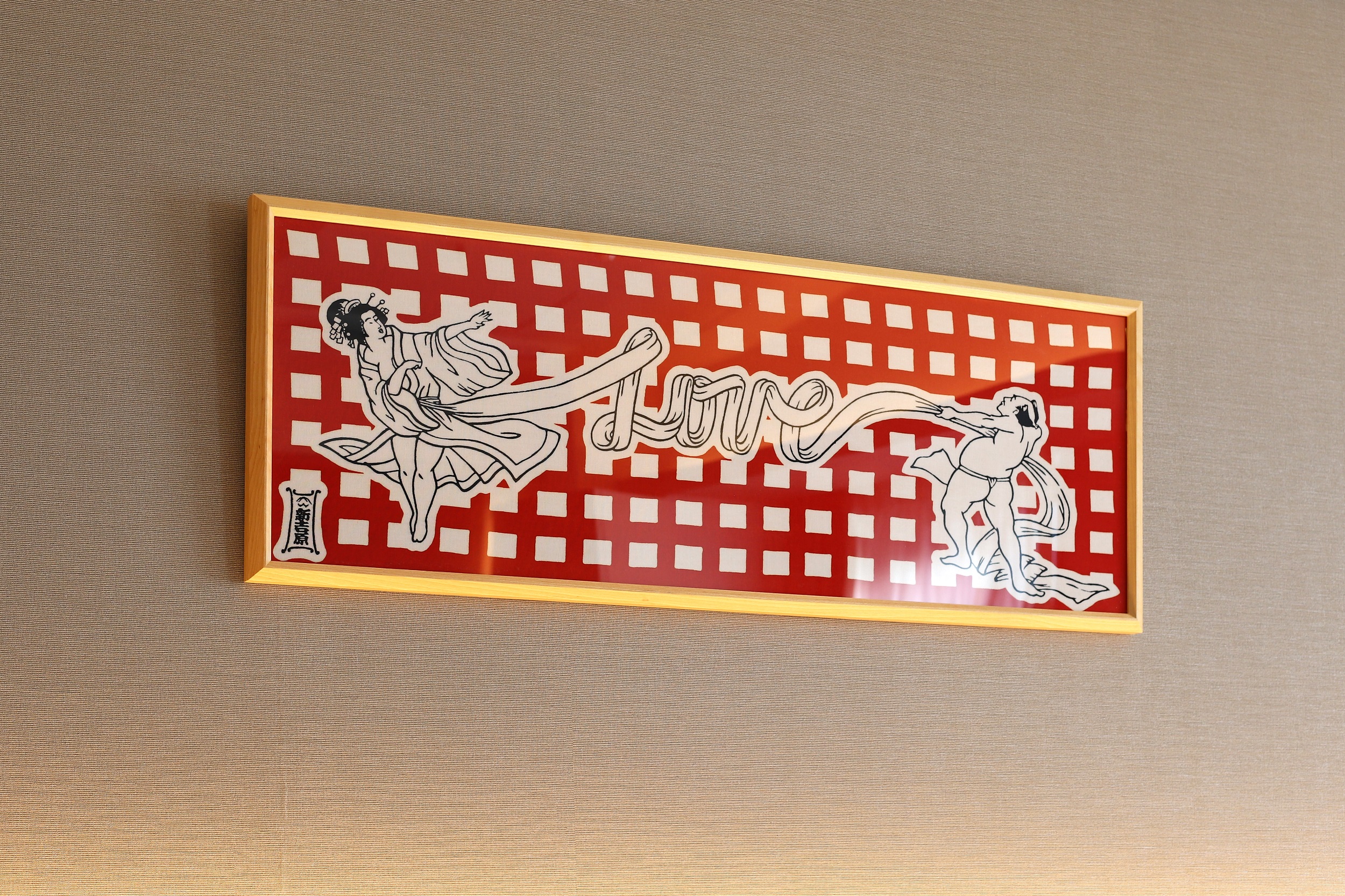 Framed tenugui towels from 